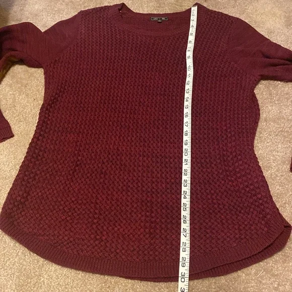 Maroon knit Long Sweater - Picture 6 of 10